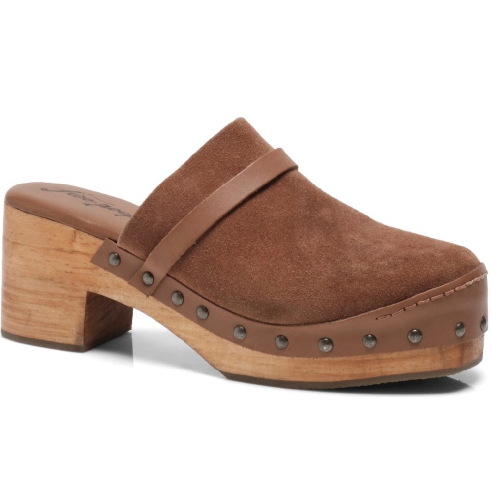 Free People Calabasas Brown Suede Clog 9.5